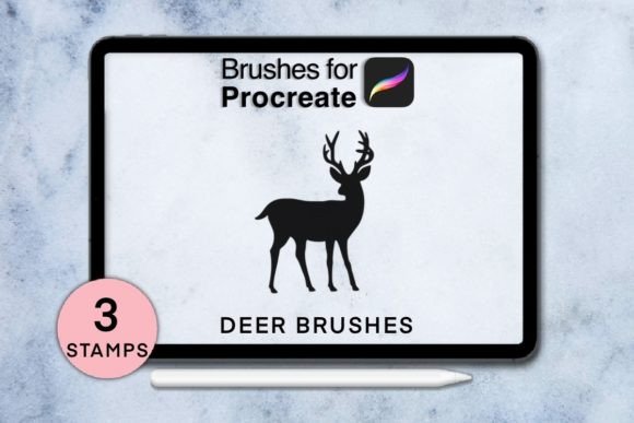 3 Deer Procreate Stamps: Elevating Digital Illustrations with Instant Wildlife Assets