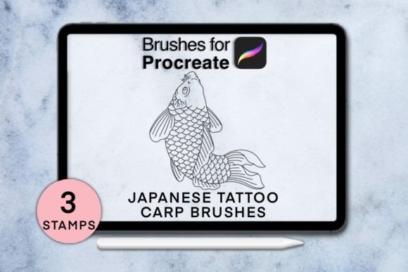 3 Japanese Procreate Stamps Session 13