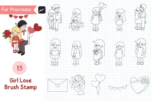Evaluating the Procreate Brush Stamp Girl Love Collection for Digital Artists