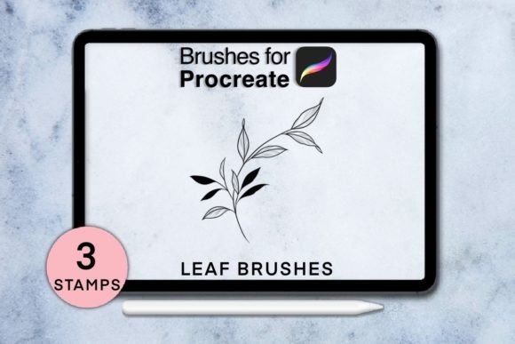 Mastering Natural Textures with 3 Leaf Procreate Stamps Session 6