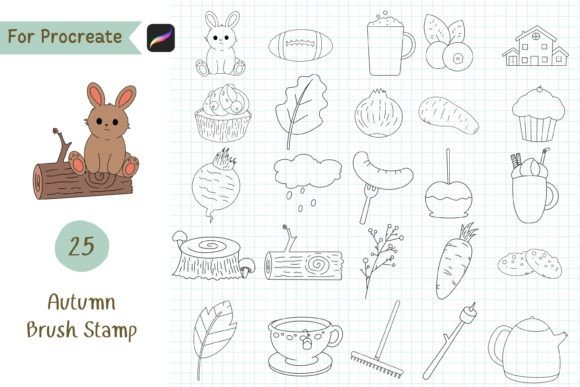 Procreate Brush Stamp Autumn Season: Elevating Digital Art with Hand-Drawn Charm