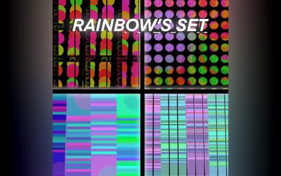 Rainbow Set: 4 Brushes for Digital Art