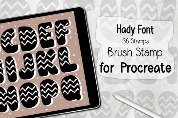 Streamlining Digital Design with the Hady Font Procreate Brush Stamp