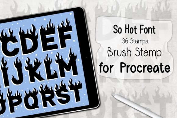 Transforming Digital Lettering with the So Hot Font Procreate Brush Stamp